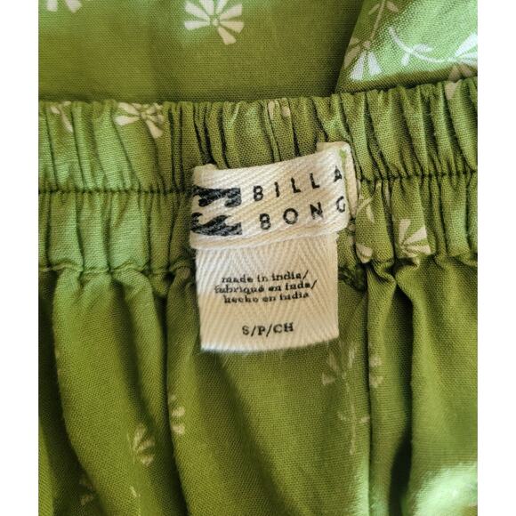 Billabong Women S Skirt Green Floral Casual Boho Lightweight Dainty Vacation💚 - Picture 9 of 12